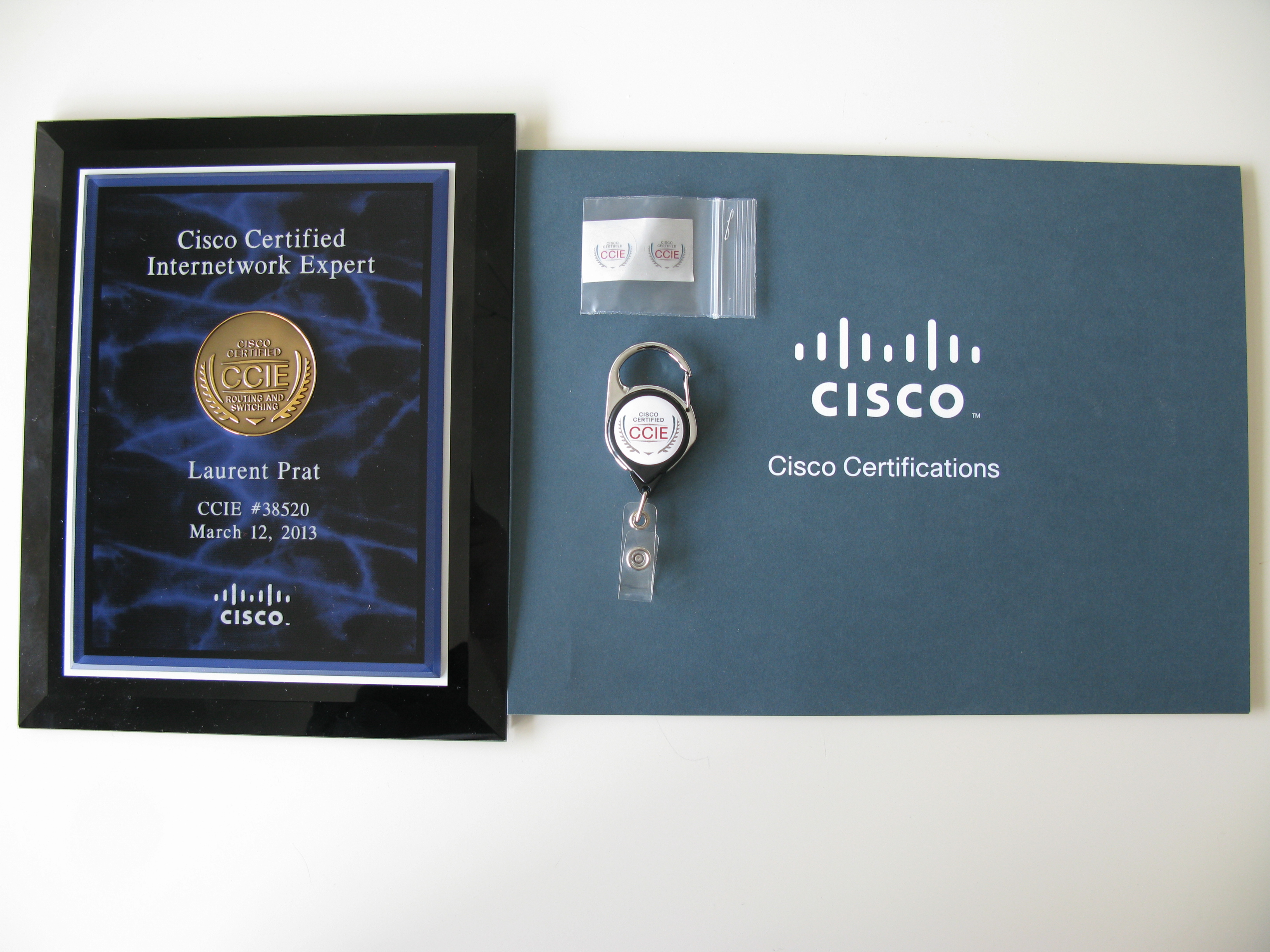 My CCIE plaque has arrived | The CCIE R&S